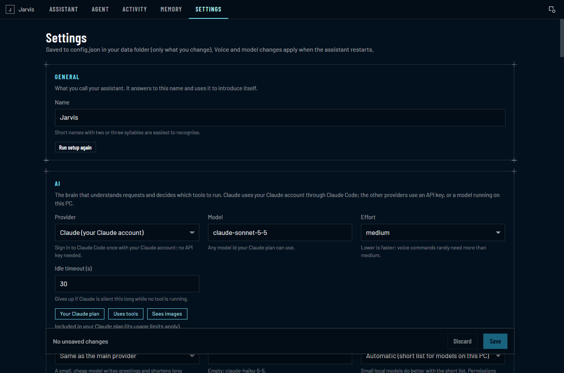Settings › AI